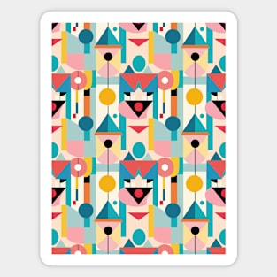 Bauhaus Geometric Pattern III Magnet